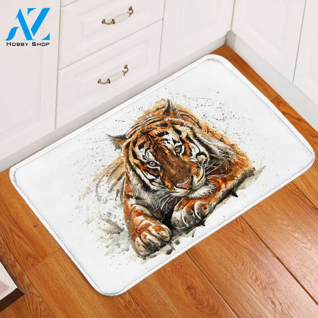 Painted Tiger Door Mat