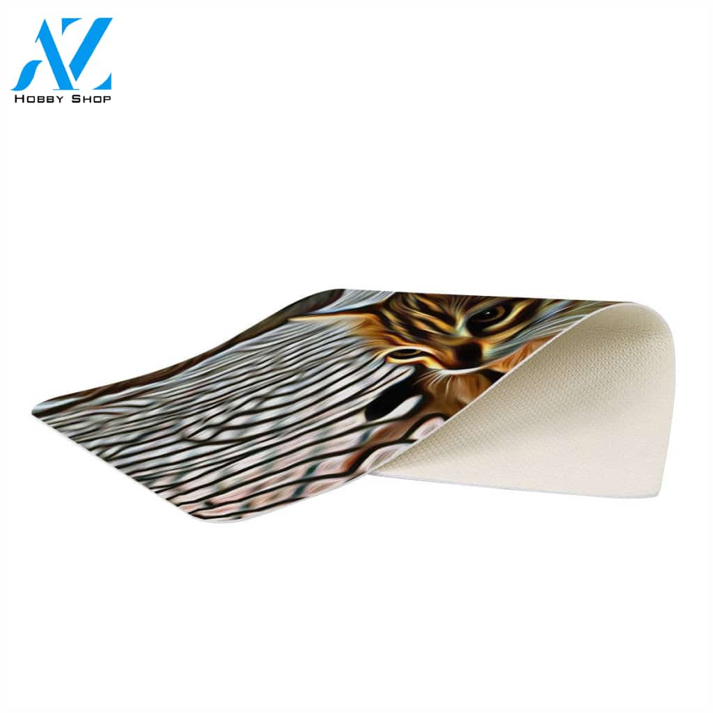 Painting Beautiful Cat Rectangular Doormat