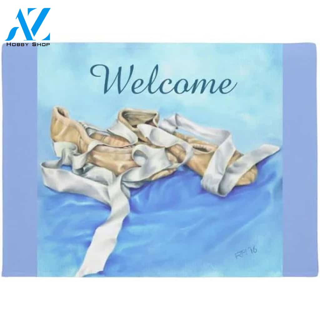 Pair of Ballet Shoes Doormat Welcome Mat House Warming Gift Home Decor Funny Doormat Gift Idea