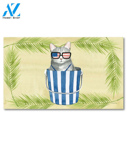 Palm Cat Doormat - 18" x 30"
