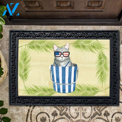 Palm Cat Doormat - 18" x 30"