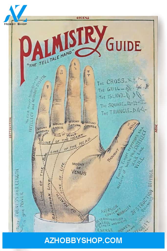 Palmistry Guide Science Wall Art Gift For Horoscope Viewer Poster