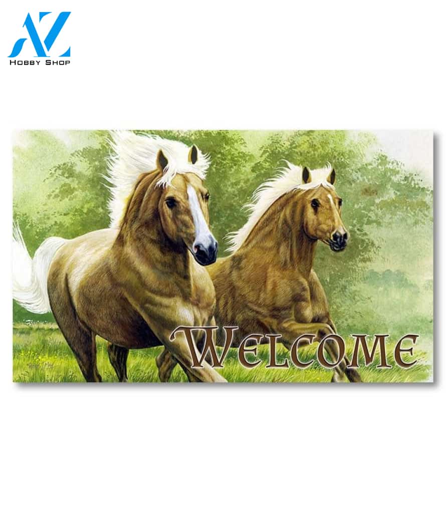 Palominos Run Free Doormat - 18" x 30"