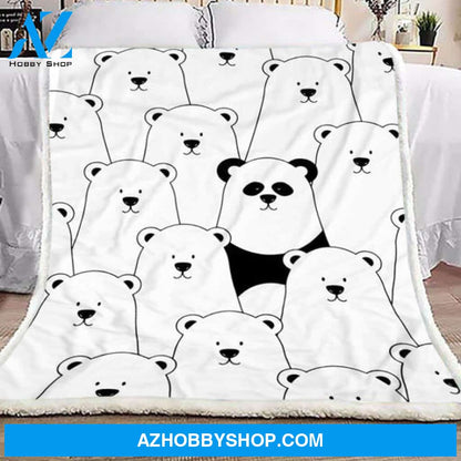 Panda One Of A Kind Fleece Blanket