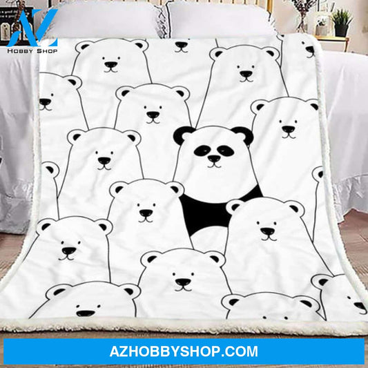 Panda One Of A Kind Fleece Blanket