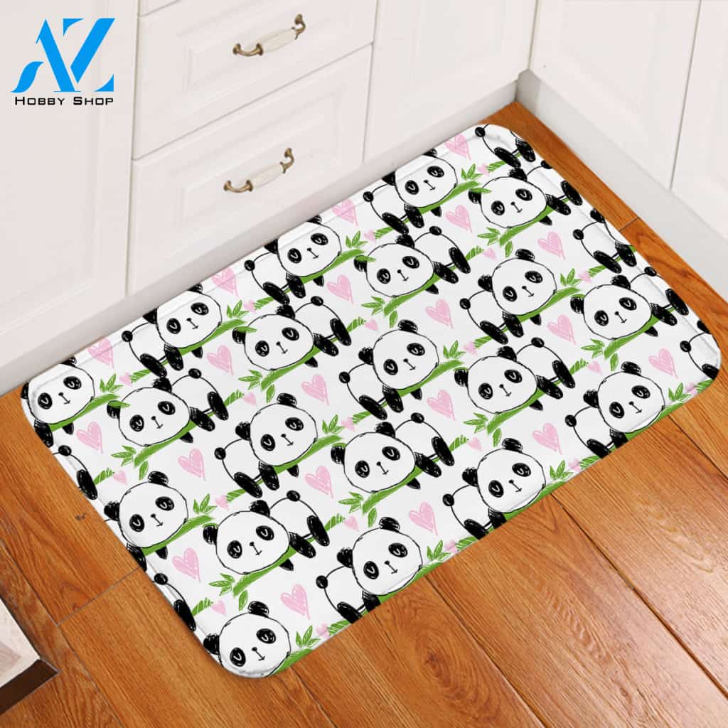 Panda Patterns Door Mat