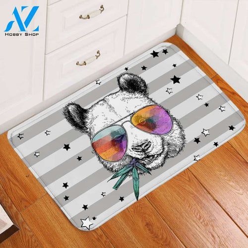 Panda Stripes Door Mat