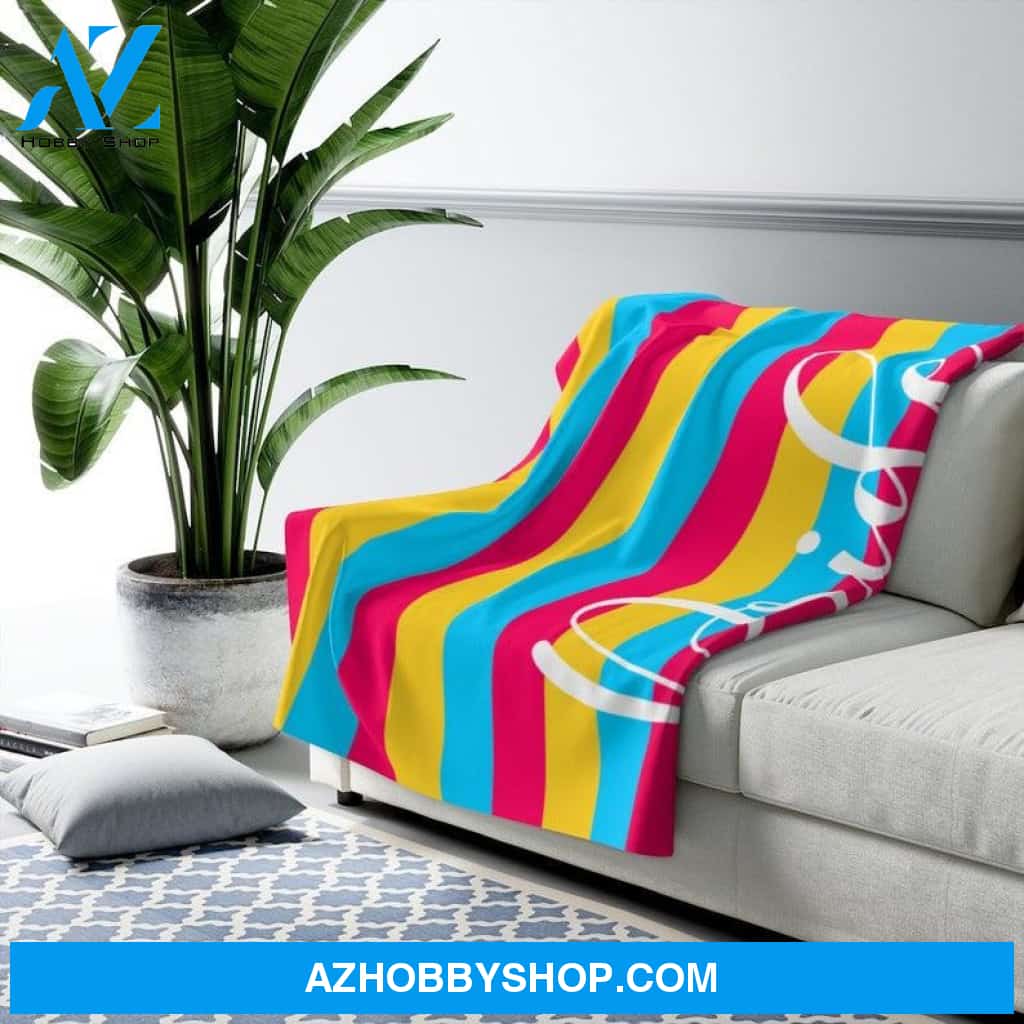 Pansexual, Pansexual Flag, Pansexual Pride, Pans, Pans Flag, LGBT, LGBT ally, Bi Pride, Bisexual, Pansexual Decor, Sherpa Fleece Blanket