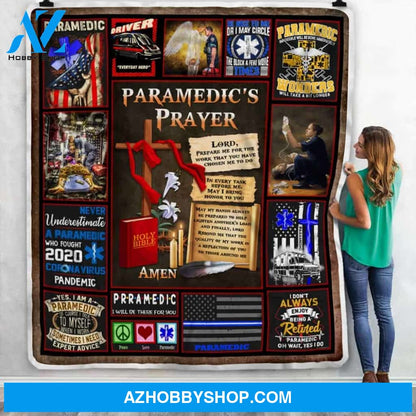 Paramedic?S Prayer Gift Fleece Blanket