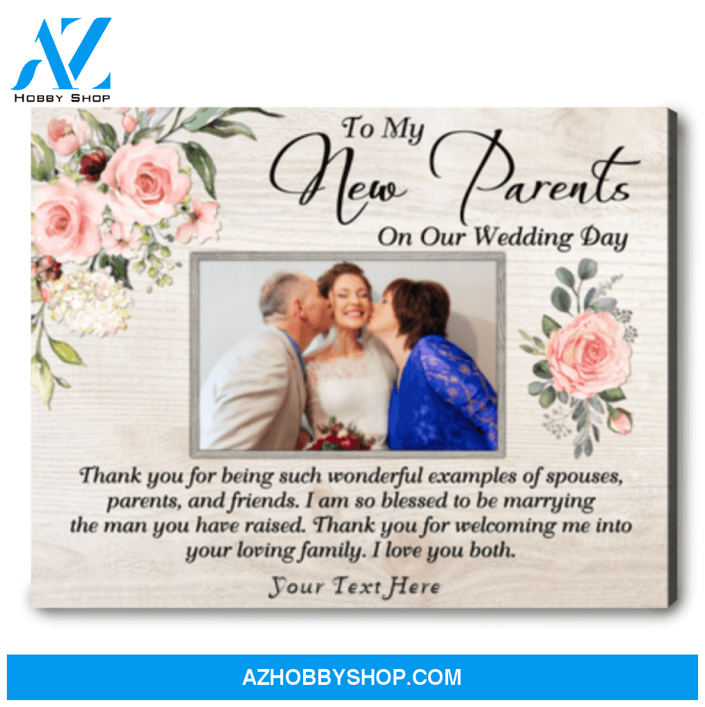 Parents In Law Wedding Gift From Bride Personalized Picture Canvas Wedding Gift For Parents Of The Groom From Bride