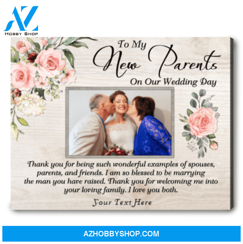 Parents In Law Wedding Gift From Bride Personalized Picture Canvas Wedding Gift For Parents Of The Groom From Bride