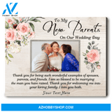 Parents In Law Wedding Gift From Bride Personalized Picture Canvas Wedding Gift For Parents Of The Groom From Bride