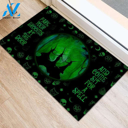 Park Your Broom At The Door Witch Doormat | Welcome Mat | House Warming Gift