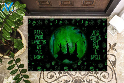 Park Your Broom At The Door Witch Doormat Halloween Indoor And Outdoor Doormat Warm House Gift Welcome Mat Gift For Magic Lover