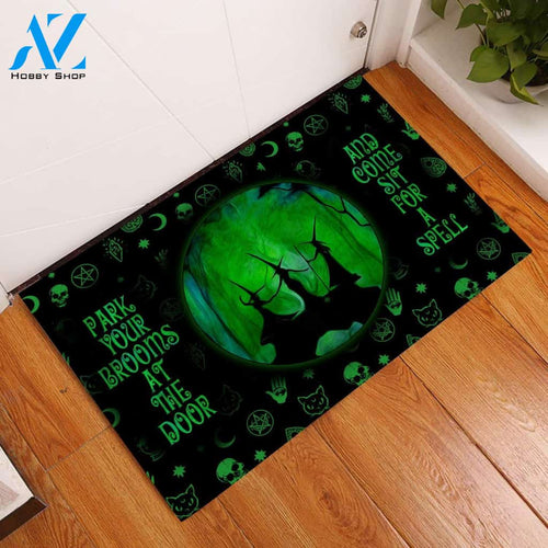 Park Your Broom At The Door Witch Printed Doormat Home Decor