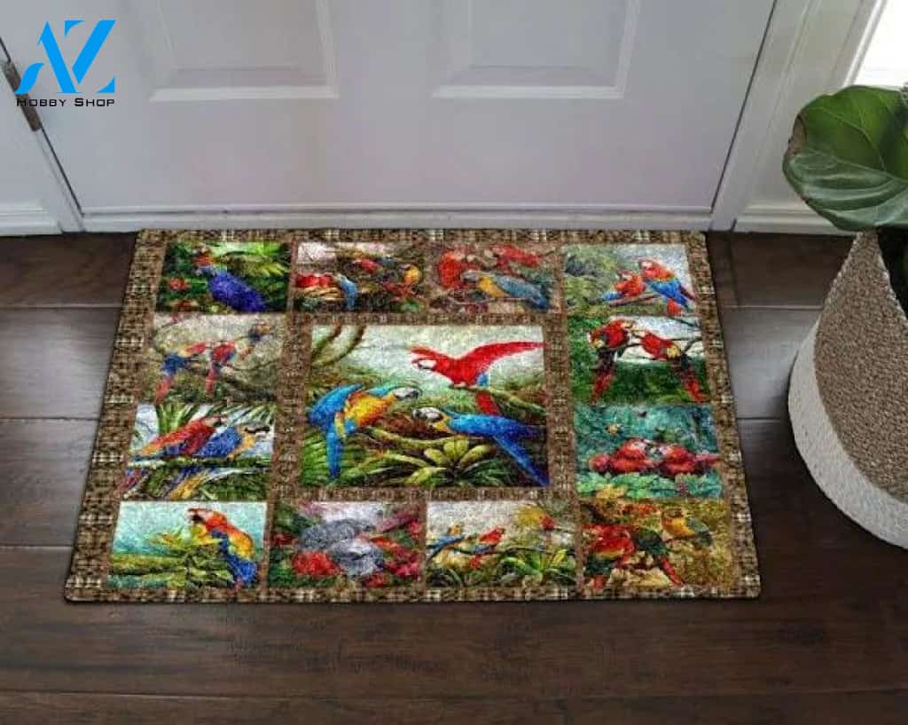 Parrot Collection Doormat Housewarming Gift Family Welcome Mat Gift For Friend Family