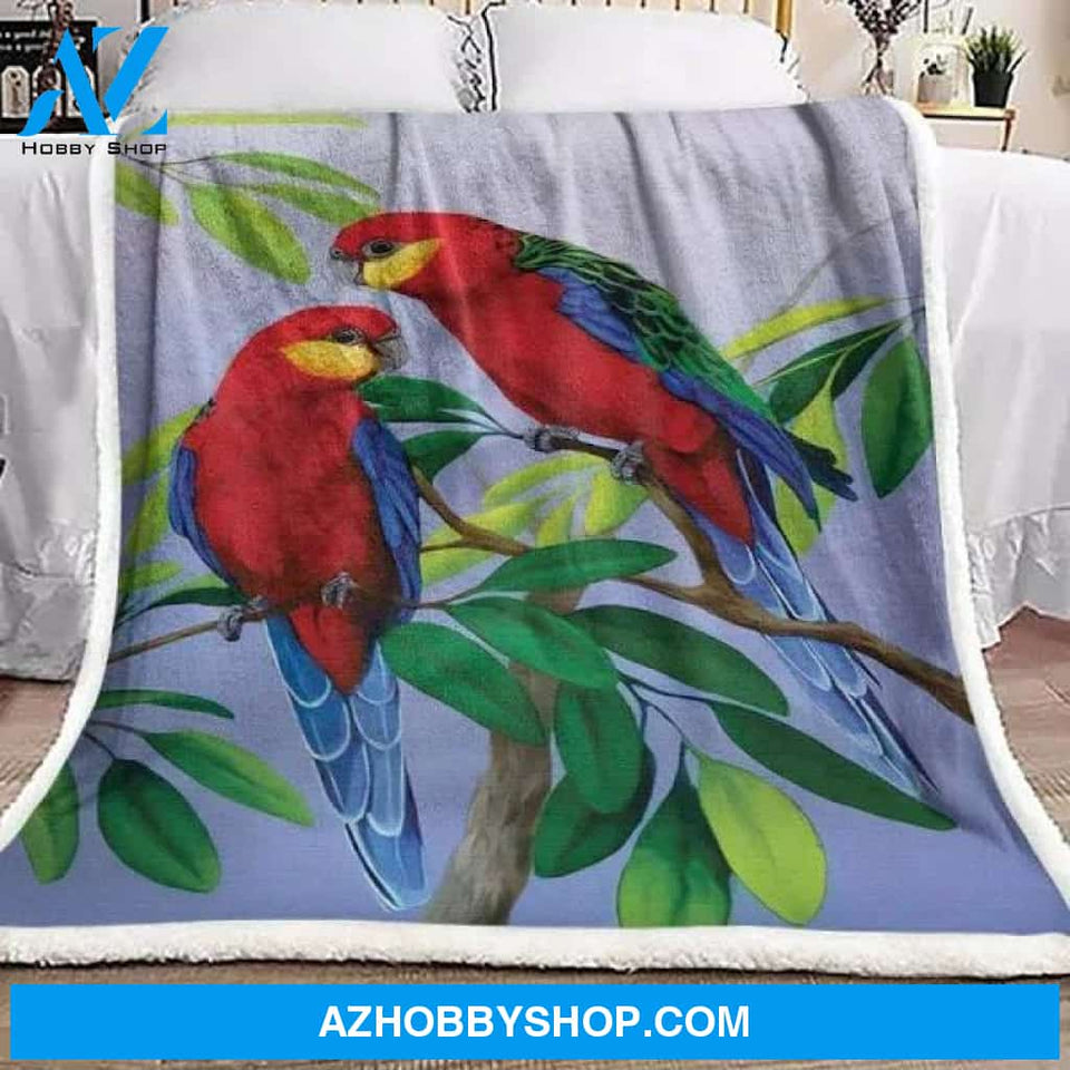 Parrot Sherpa Fleece Blanket Throw Blanket