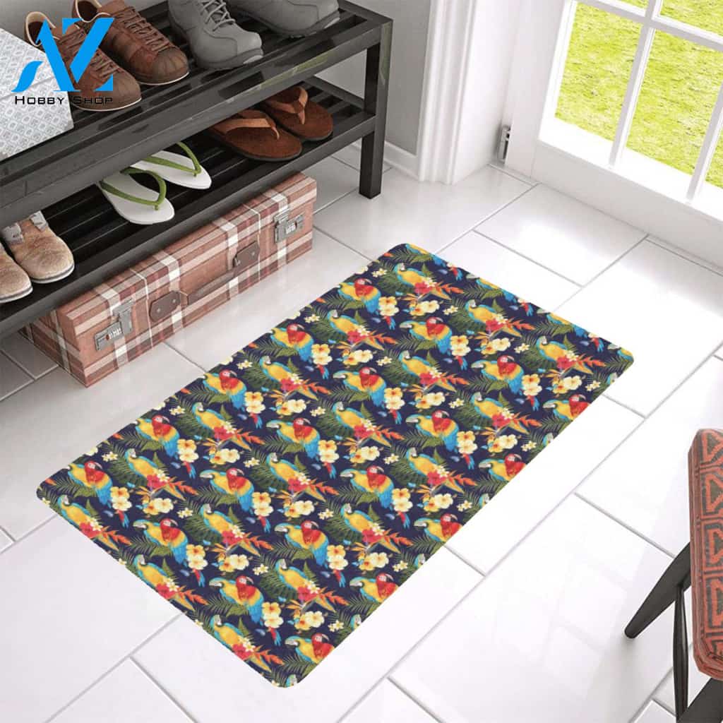 Parrot Themed Design Rubber Doormat