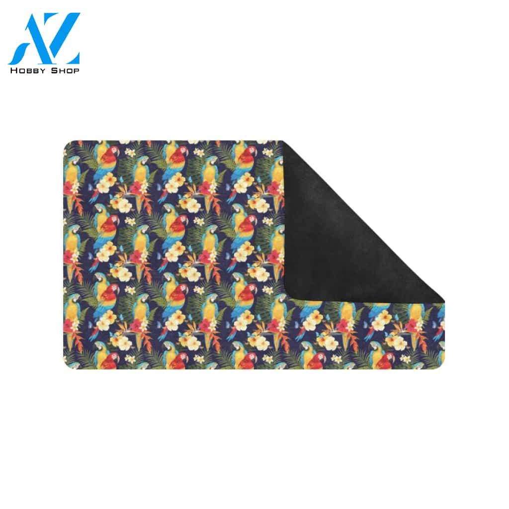Parrot Themed Design Rubber Doormat