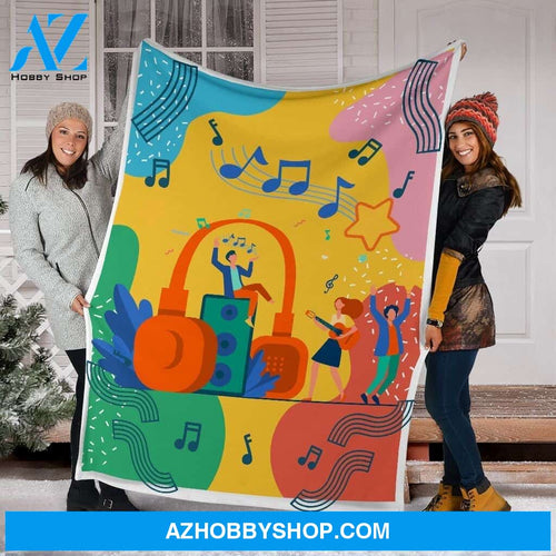 Party Music Fleece Blanket