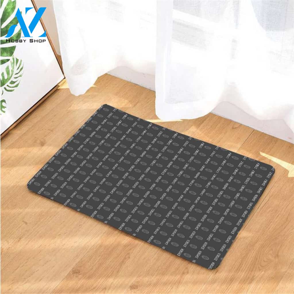 pattern grey doormats