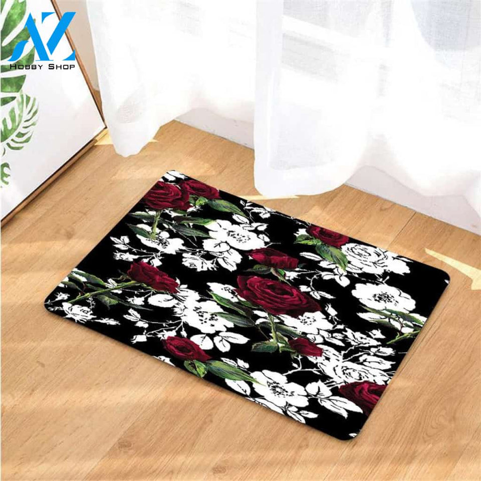 pattern roses fashion nova doormats