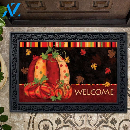 Patterned Pumpkin Welcome Doormat - 18" x 30"