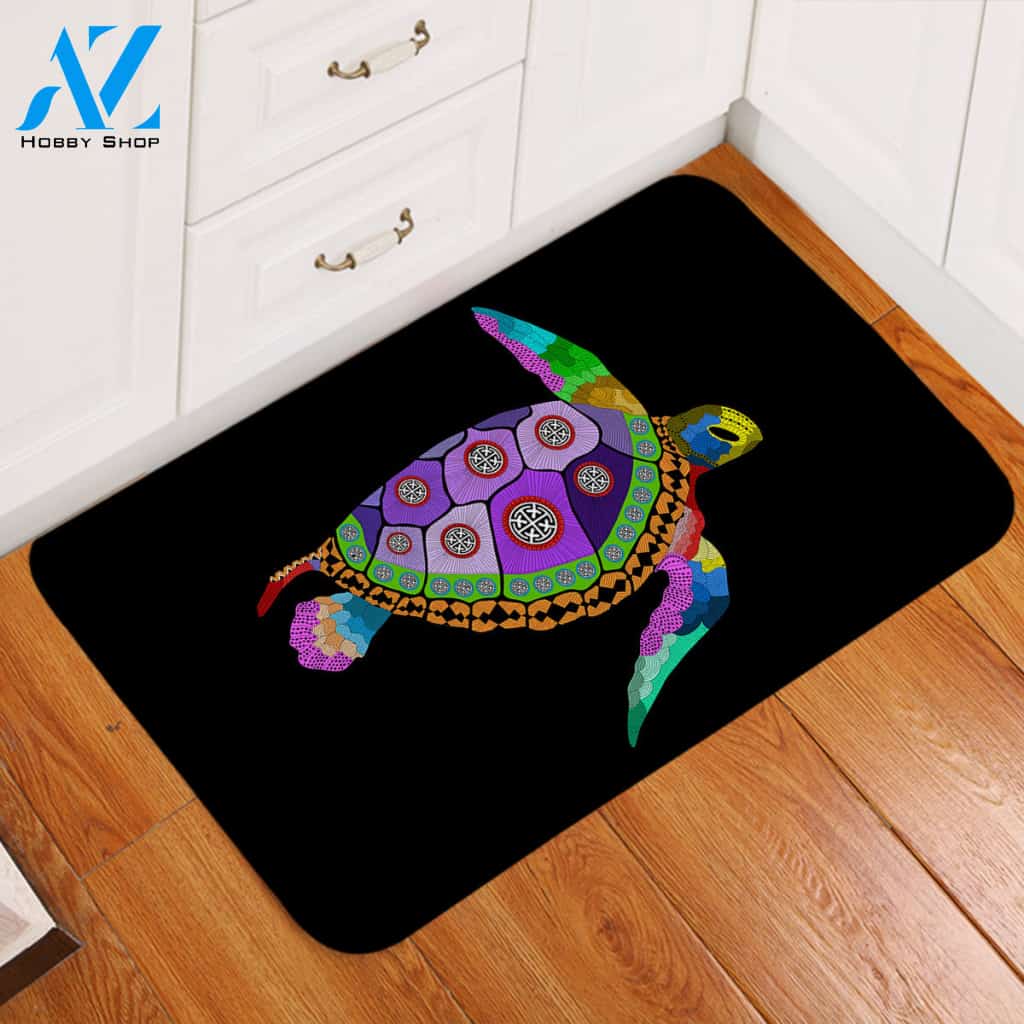 Patterned Turtle Door Mat