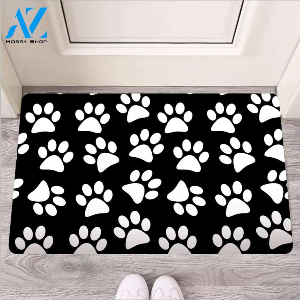 Paw Print Door Mat