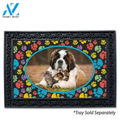 Paw Print Portrait I Photo Doormat - 18" x 30"