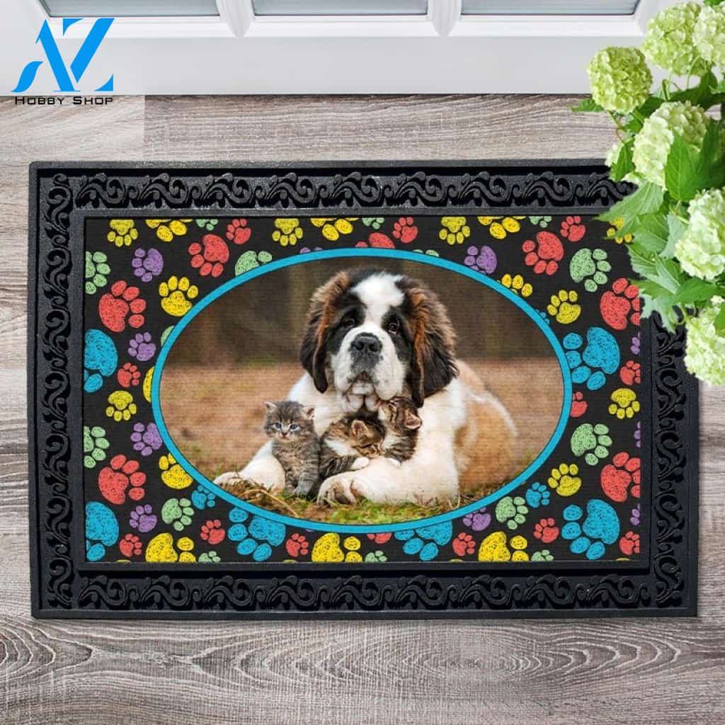 Paw Print Portrait I Photo Doormat - 18" x 30"