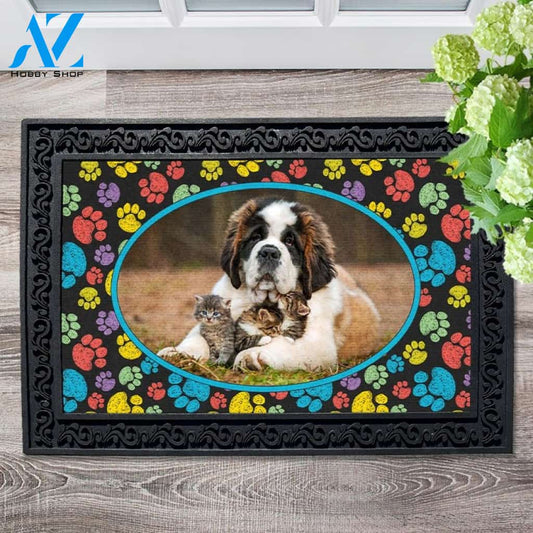 Paw Print Portrait I Photo Doormat - 18" x 30"