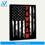 Pawpaw Gift America Flag Christmas Gift For Men Father Dad Canvas Print Wall Art - Matte Canvas