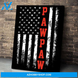 Pawpaw Gift America Flag Christmas Gift For Men Father Dad Canvas Print Wall Art - Matte Canvas