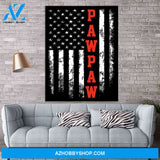 Pawpaw Gift America Flag Christmas Gift For Men Father Dad Canvas Print Wall Art - Matte Canvas