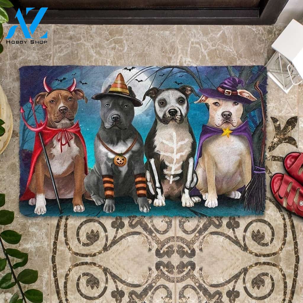 PB Dog Halloweenn Funny Doormat Gift For Dog Lovers Birthday Gift Home Decor Warm House Gift Welcome Mat Halloween Decor