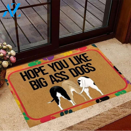 PB Hope You Like Big Ass Dogs Doormat, Gift For Dog lovers, Welcome Mat Housewarming Gift Home Decor Funny Doormat Gift For Family Friend