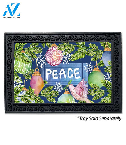 Peace Holiday Ornaments Doormat - 18" x 30"