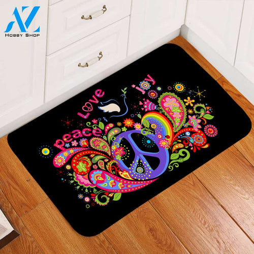 Peace & Love Door Mat