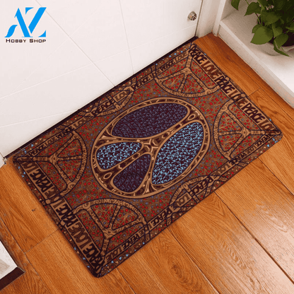 Peace Love Hippie Doormat All Over Print