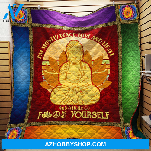 Peace Love Light Yoga Fleece Blanket