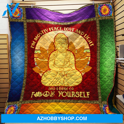 Peace Love Light Yoga Fleece Blanket
