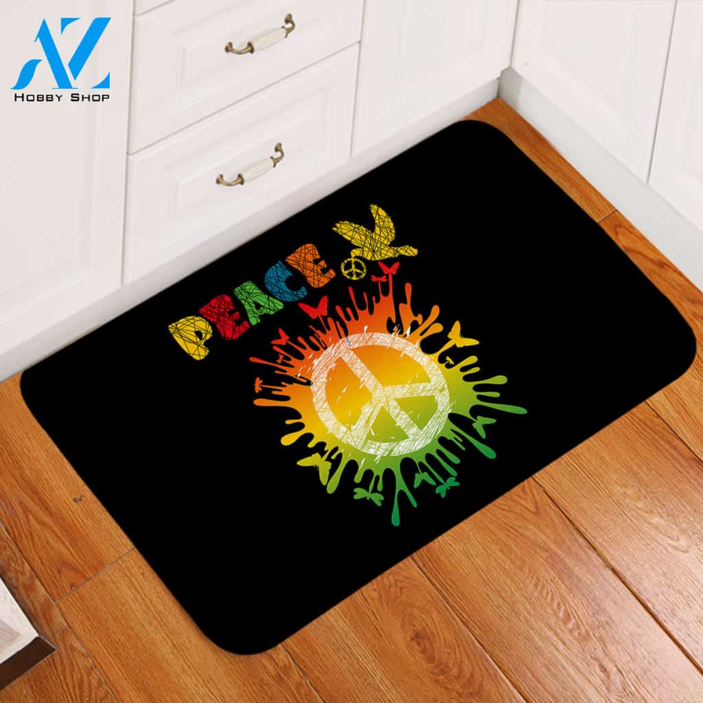 Peace Sign Door Mat