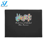 Peace Sign Heart Peace Love Understand Autism Awareness Doormat Welcome Mat House Warming Gift Home Decor Funny Doormat Gift Idea