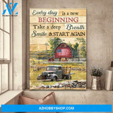 Peaceful farm - Every day is a new beginning Jesus Portrait Canvas Prints, Wall Art