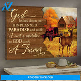 Peaceful land - God need a caretaker so he made a farmer - Jesus Landscape Canvas Prints - Wall Art