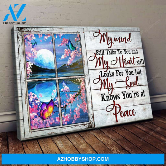 Peaceful moon landscape - My mind still talks to you - Heaven Landscape Canvas Prints - Wall Art