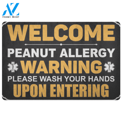 Peanut Warning Doormat | Welcome Mat | House Warming Gift