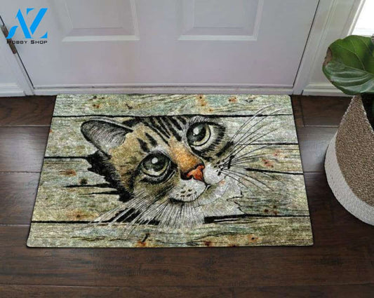 Peeking Cat Doormat | Welcome Mat | House Warming Gift