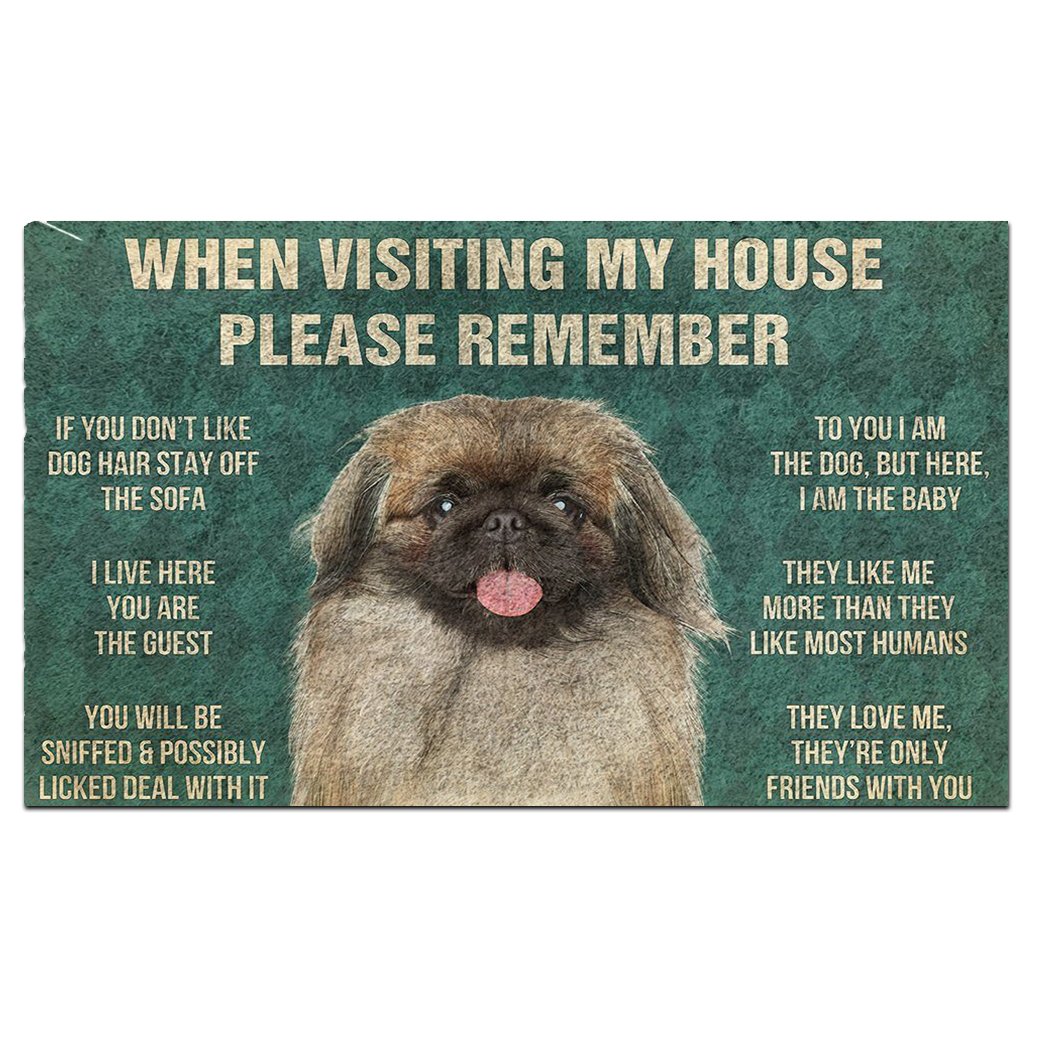 Pekingese's Rules Doormat